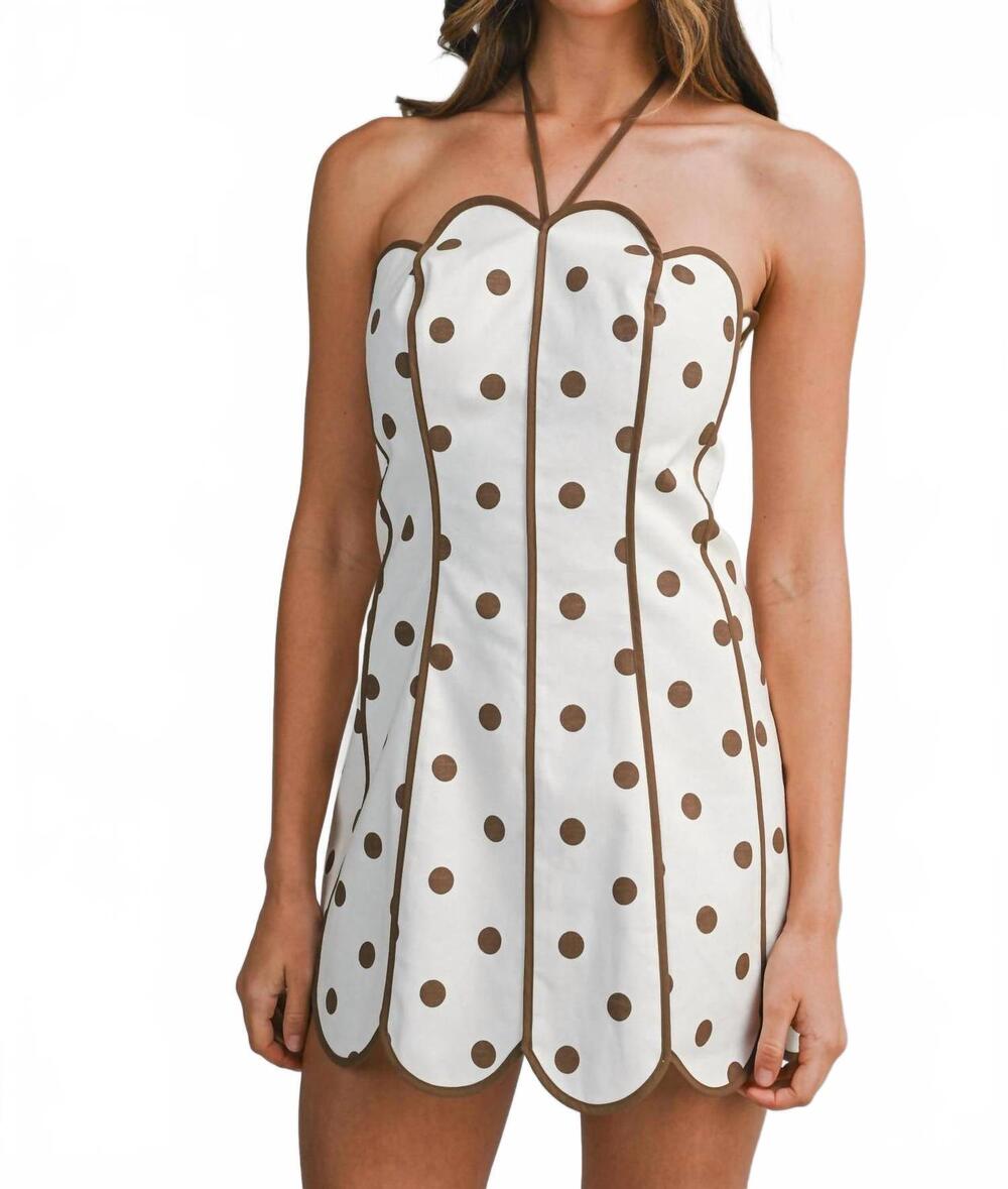 NEW MABLE clayton mini dress in brown